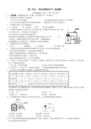 初中化学-第二单元--我们周围的空气-测试练习题及答案.docx