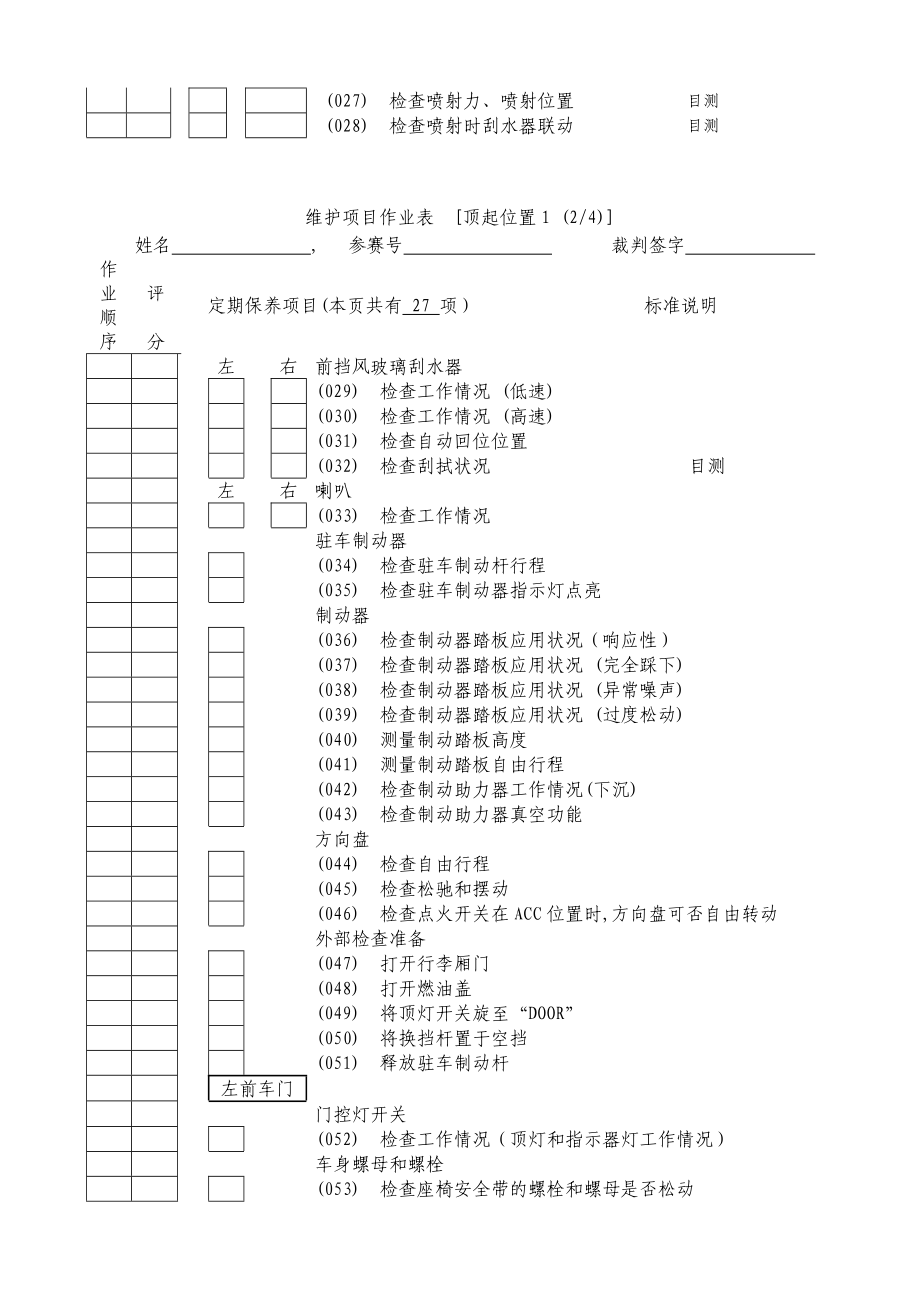 汽车二级维护作业项目表.doc_第2页