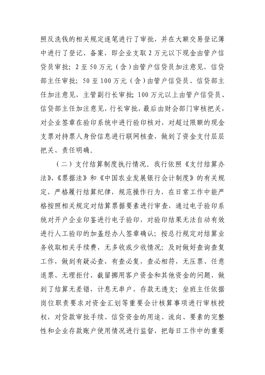 人民币银行结算账户开立转账现金支取业务检查自查报告.doc_第2页