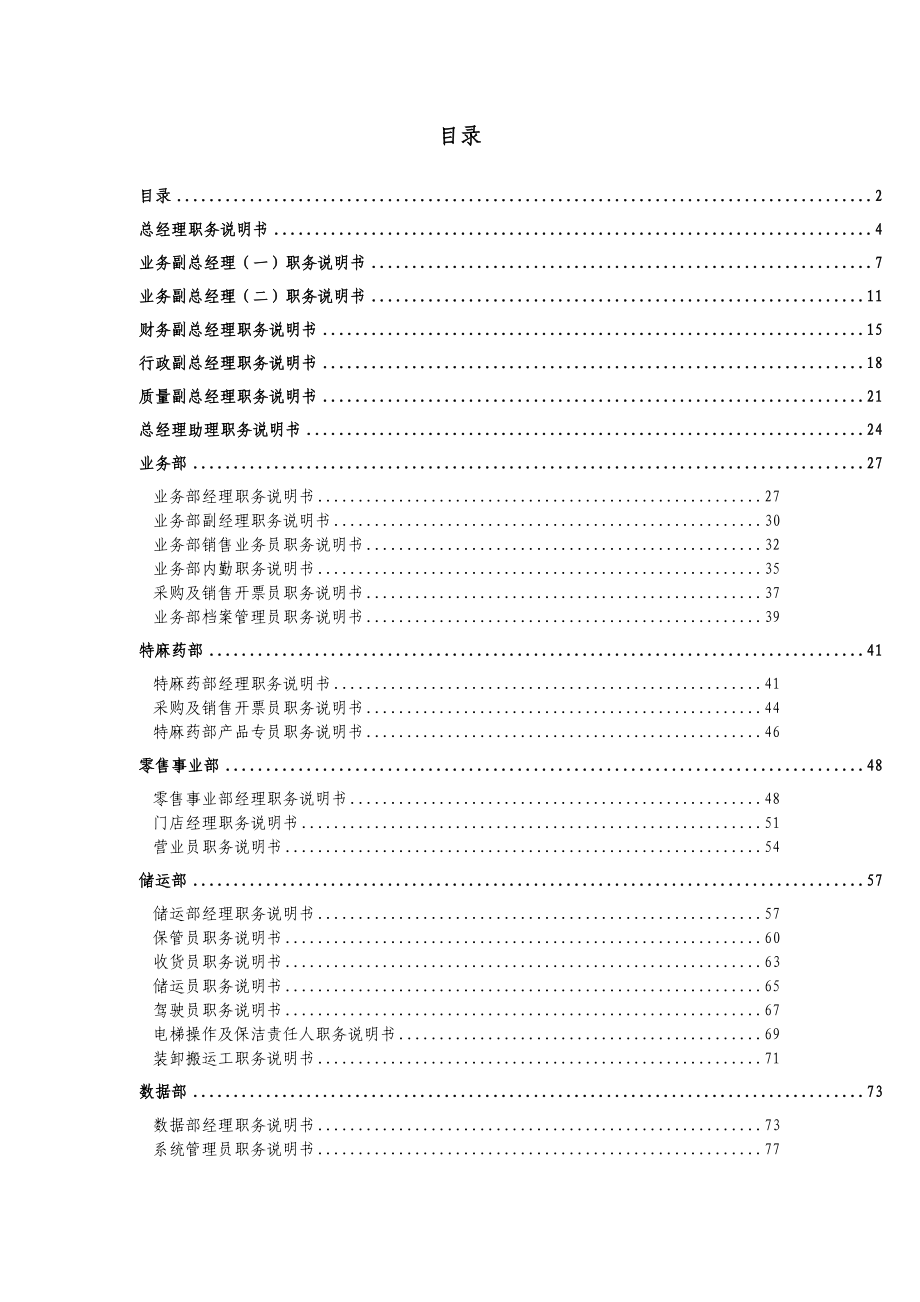 某医药公司职务说明书全套示例.doc_第2页