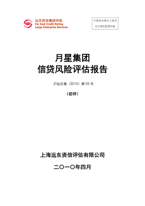 上海月星控股集团 信贷风险评估的报告.doc