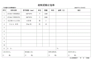 [实用表格]采购计划单表格样式.doc