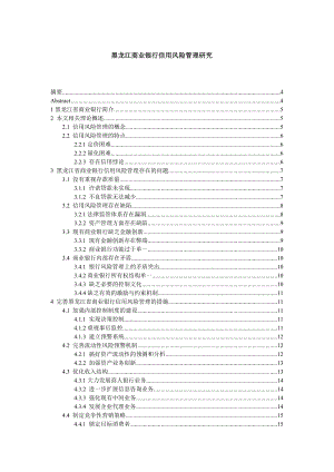 黑龙江商业银行信用风险管理研究论文.doc