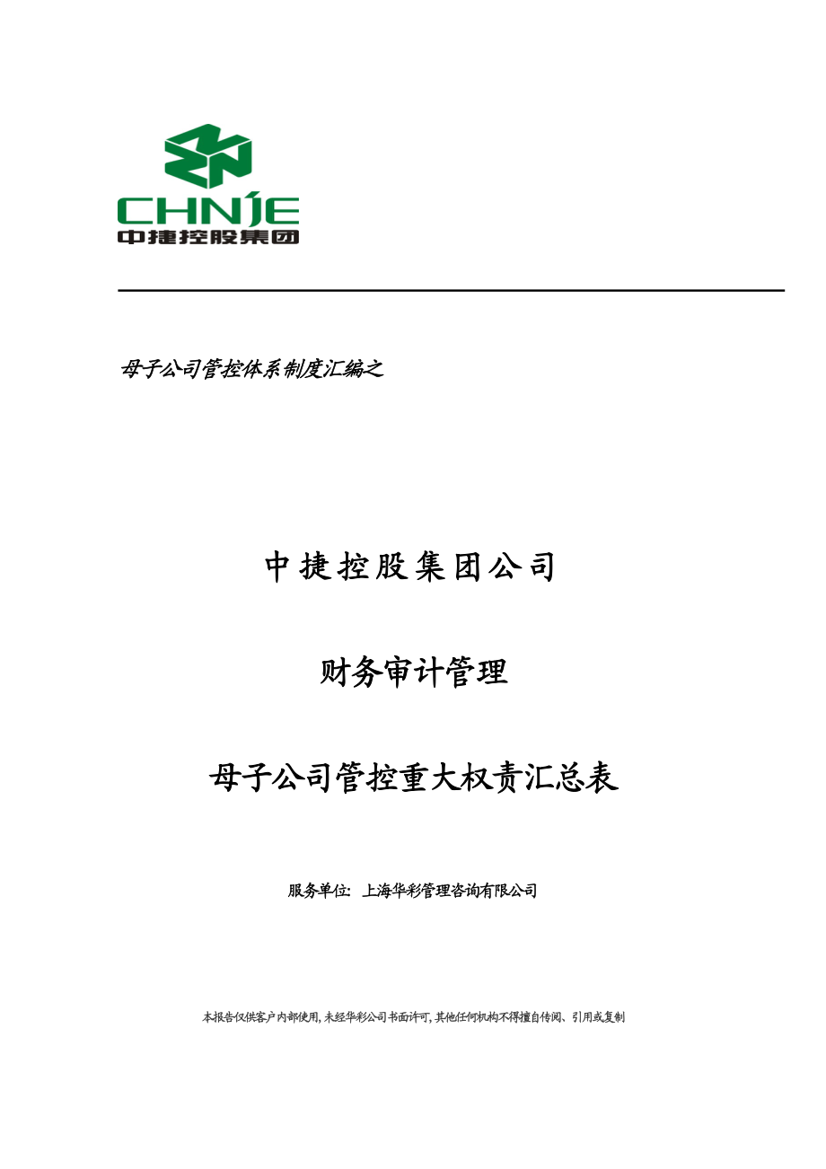 XX集团财务审计母子公司重大权责划分表.doc_第1页