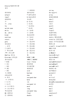 Arduino编程参考手册中文版.doc