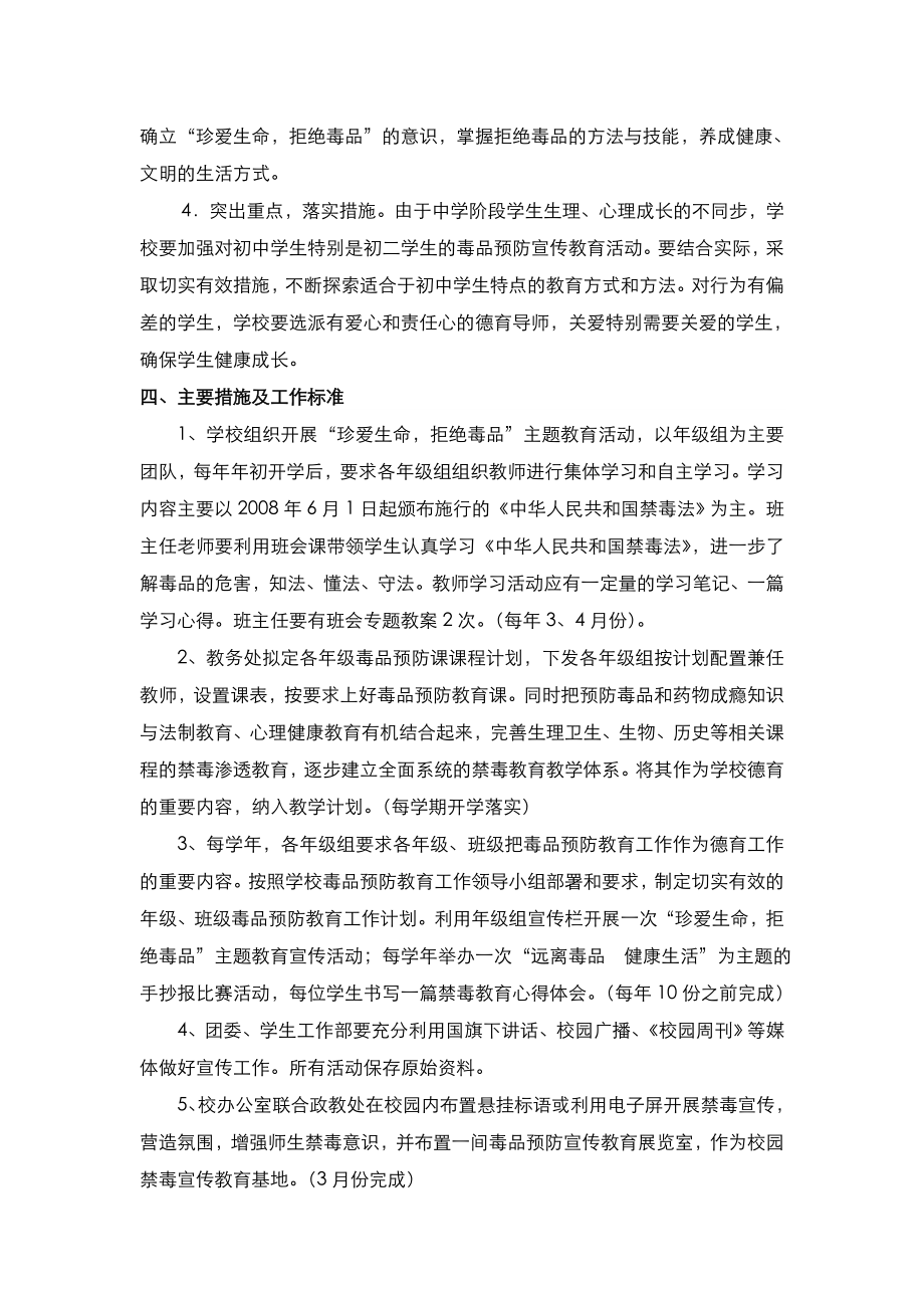 白银五中创建毒品预防教育示范学校活动实施方案.doc_第3页