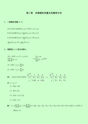 自考 概率论与数理统计串讲讲义 第三章多维随机变量及其概率分布.doc