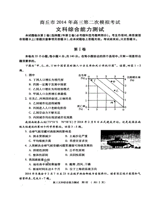 河南省商丘市高三第二次模拟考试地理试题及答案.doc