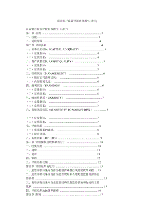 商业银行监管评级内部指引(试行).doc