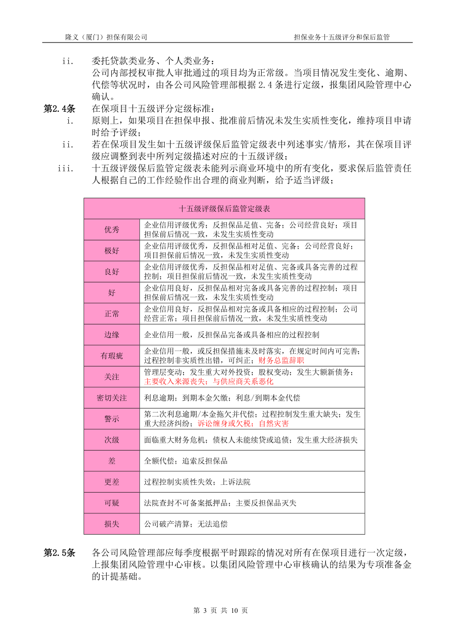 担保业务十五级评分和保后监管管理.doc_第3页