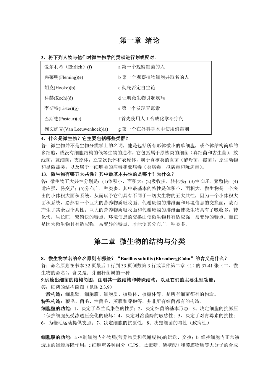 工业微生物学第二版课后习题参考答案.doc_第1页