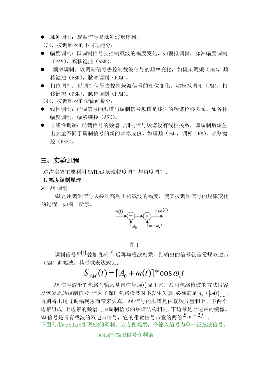 基于MATLAB的模拟调制实验报告.doc_第2页