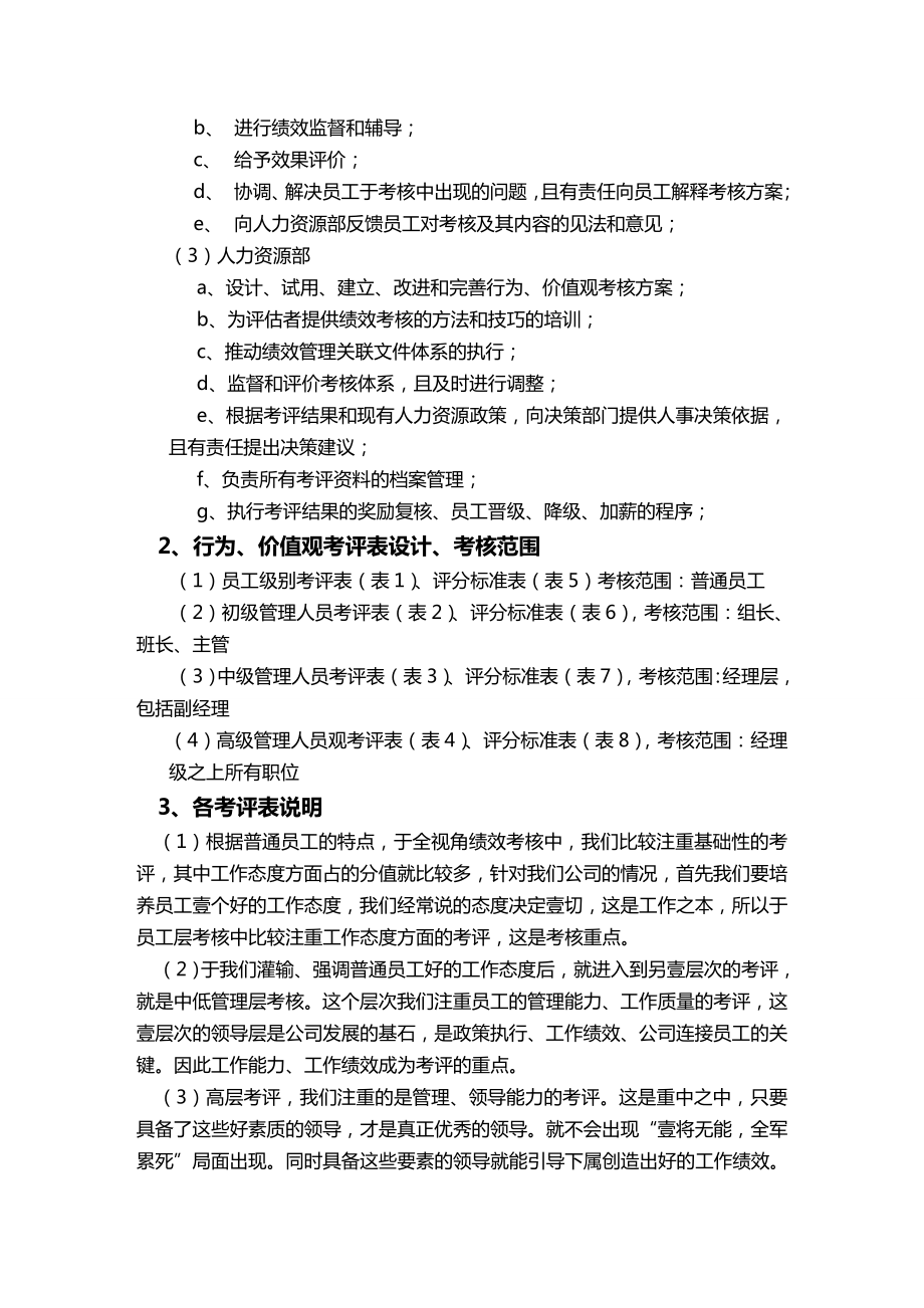 [绩效管理方案]关于加强对公司员工行为价值观考核的方案.doc_第3页