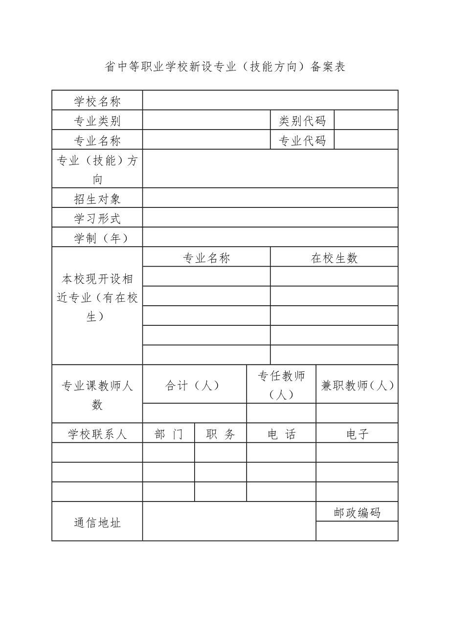 3月20日交河北省中等职业学校新设专业备案表.doc_第2页