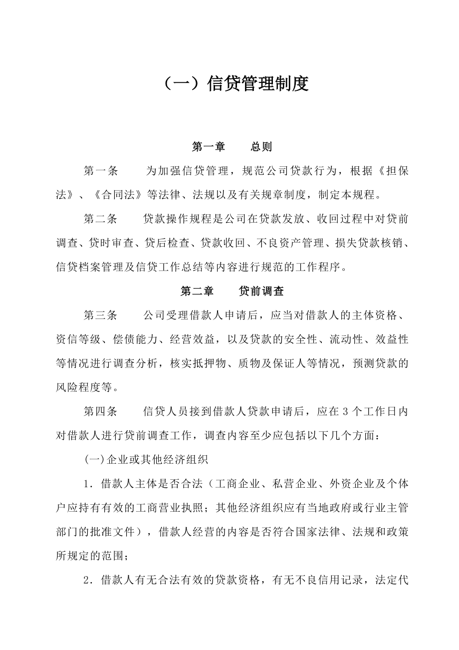 小额贷款股份有限责任公司公司主要管理制度汇编.doc_第3页