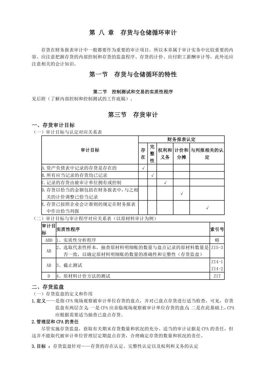 (财务内部审计)存货与仓储循环审计.doc_第1页