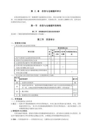 (财务内部审计)存货与仓储循环审计.doc