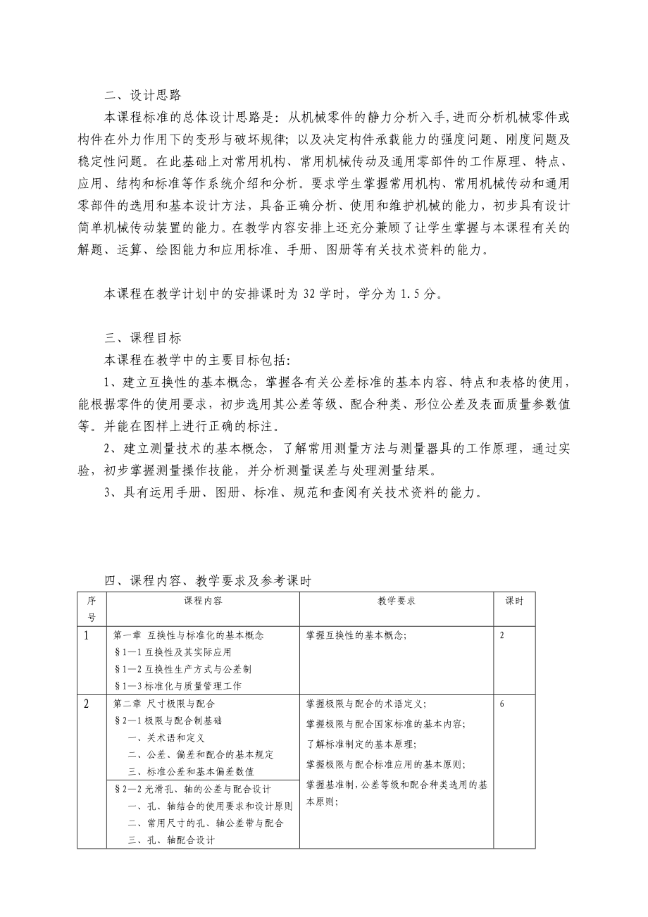 [Word]互换性与测量技术课程标准.doc_第2页