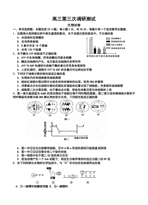 江苏省泰兴中学高三第三次调研测试生物试题及答案.doc