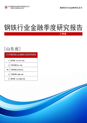 山东省钢铁行业金融季度研究报告（第三季度）.doc