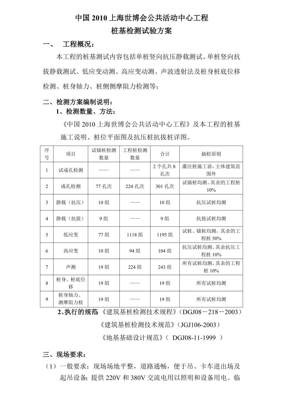 公共活动中心工程桩基检测试验(静载)方案.doc_第2页