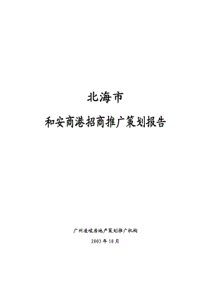 北海市和安商港招商推广策划报告.doc