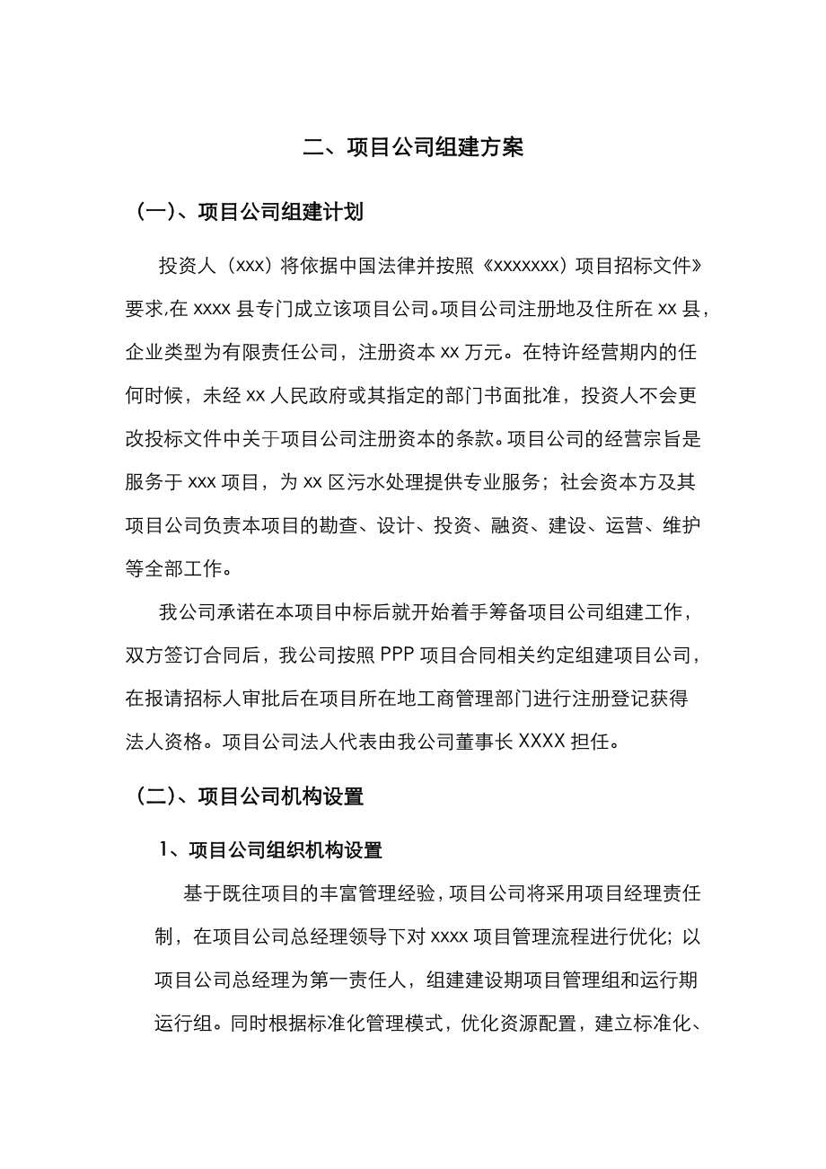 PPP项目公司组建方案总结.doc_第1页