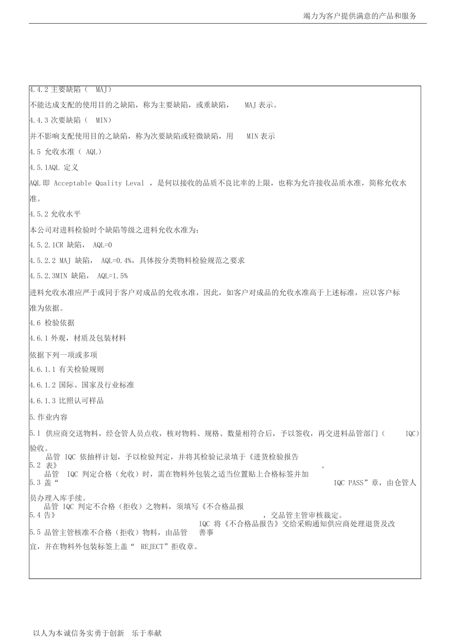 IQC来料检验规范标准书(最全分类).docx_第2页