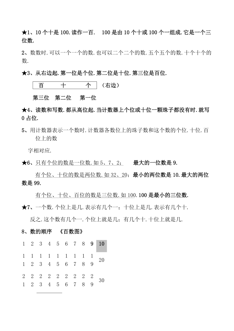 一年级数学下册知识点汇总.docx_第3页