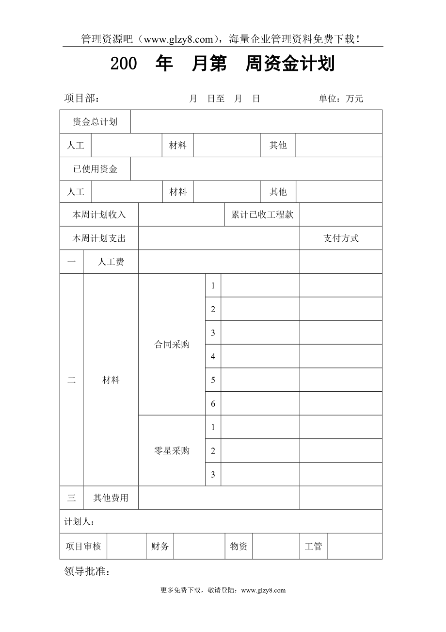 资金计划表与资金收支流动月报表.doc_第1页