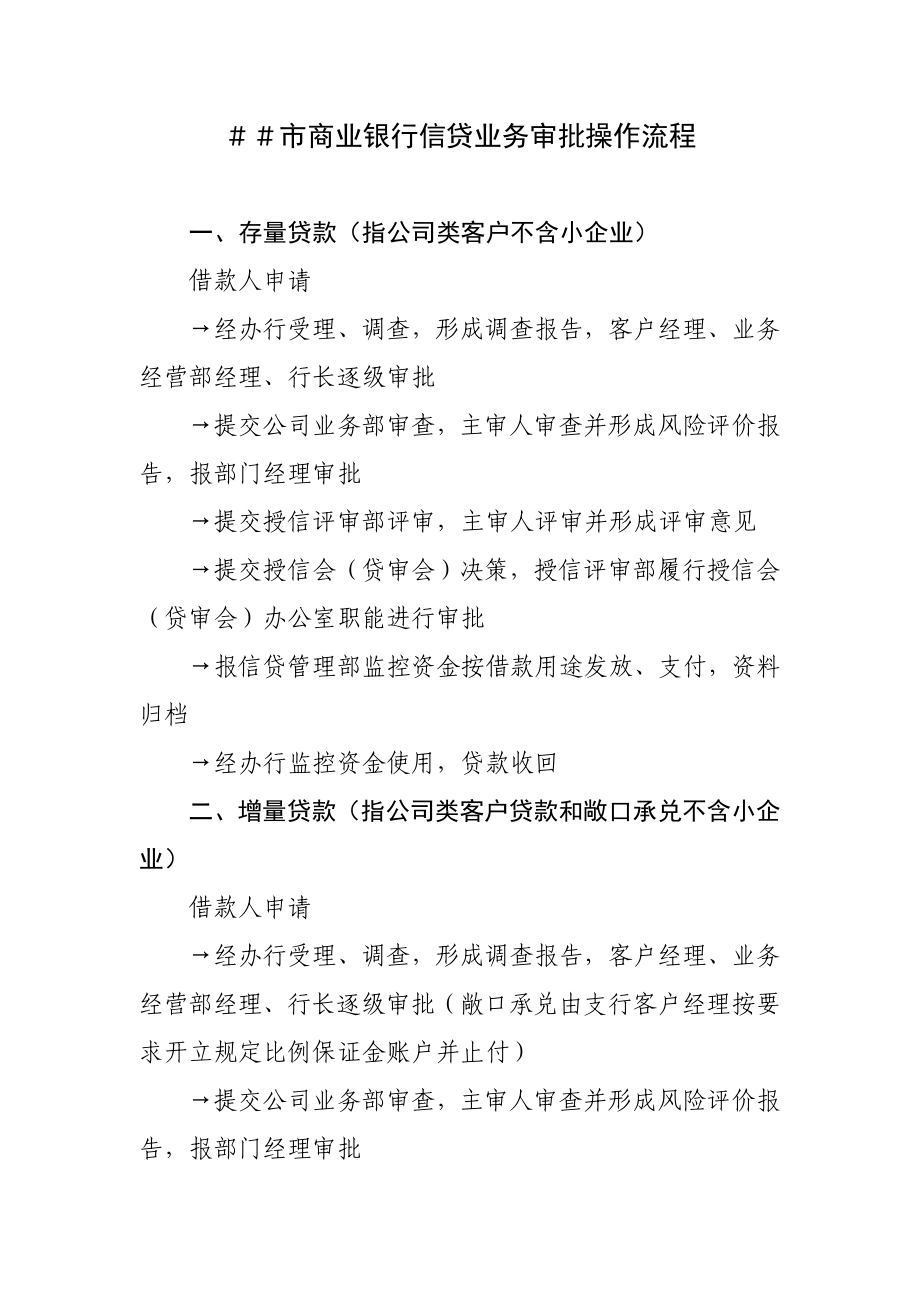 商业银行信贷业务审批操作流程.doc_第1页