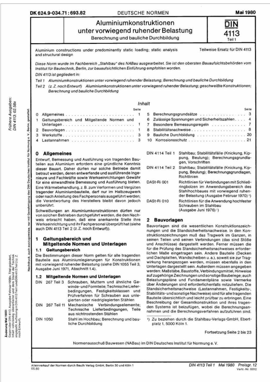 DIN 411311980 主要承受静载荷的铝结构静态分析与结构设计.doc_第1页