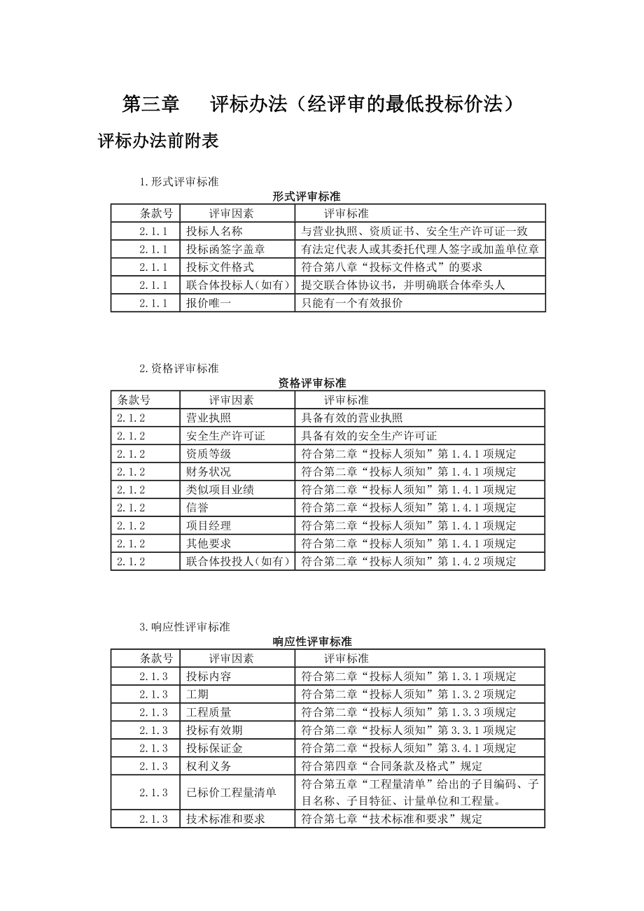 评标办法【经评审的最低投标价法】.doc_第1页