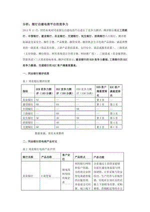 分析：银行自建电商平台的竞争力[整理].doc