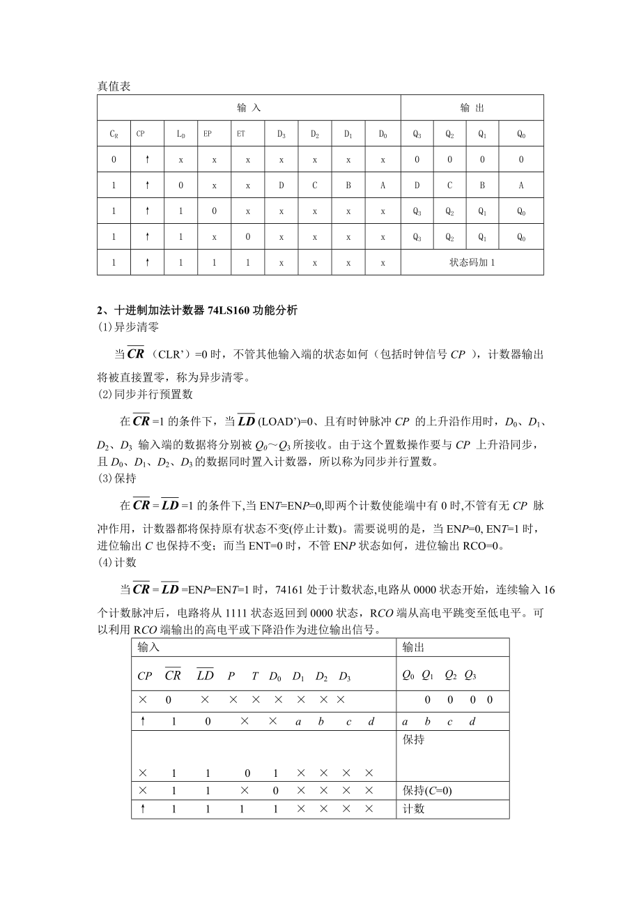 数电实验报告 典型时序逻辑电路分析与设计实验.doc_第3页