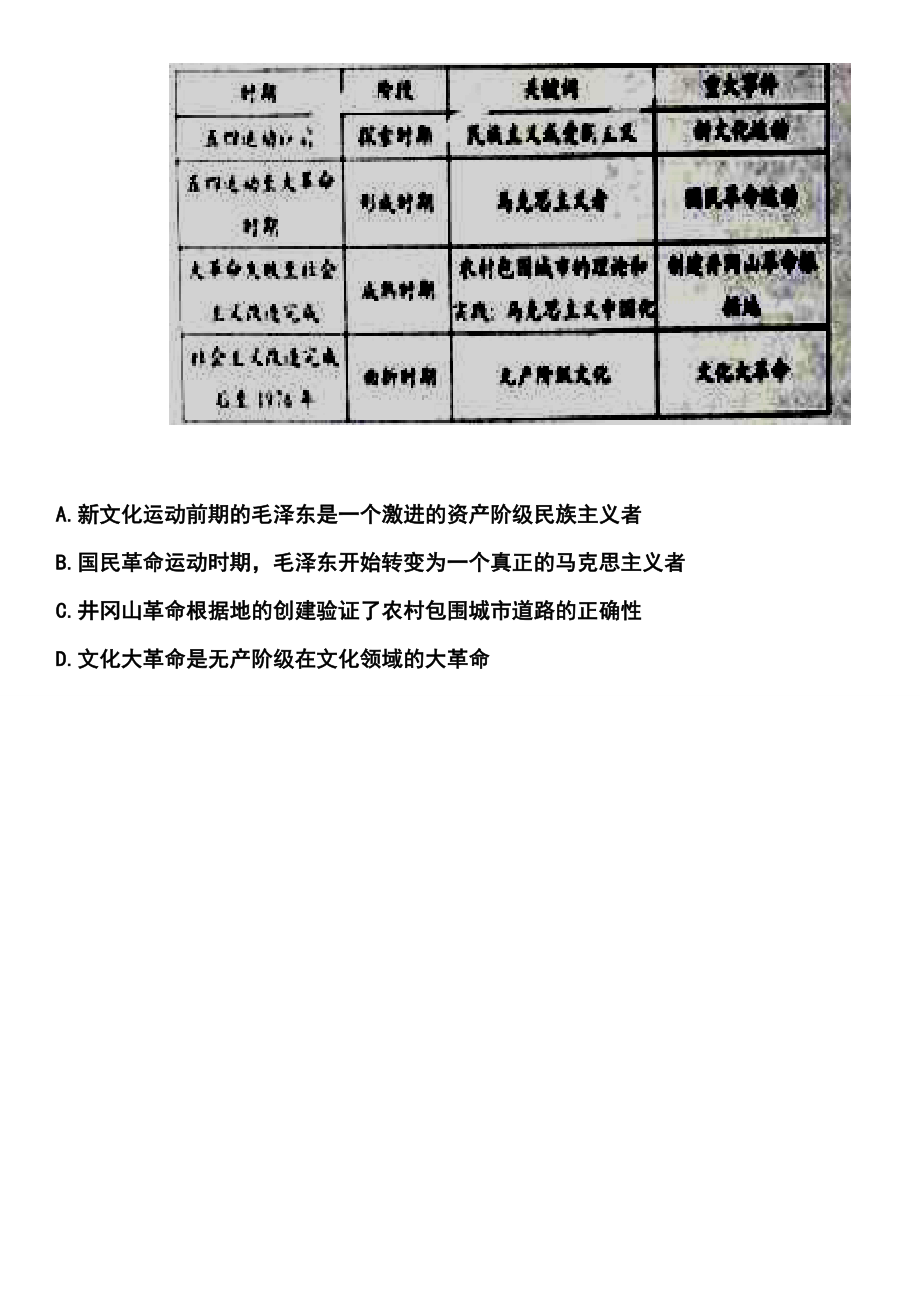 河南省中原名校高三下学期第二次联考历史试题及答案.doc_第3页