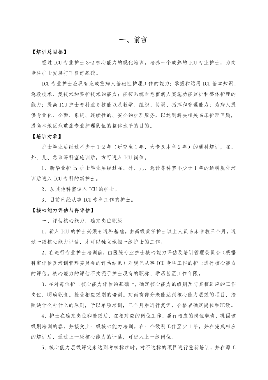 ICU专业护士核心能力训练手册(N1级第二阶段).doc_第3页