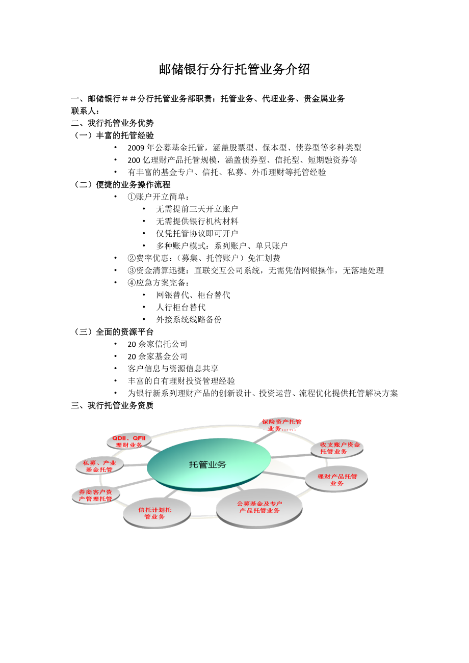 邮储银行分行托管业务介绍.doc_第1页