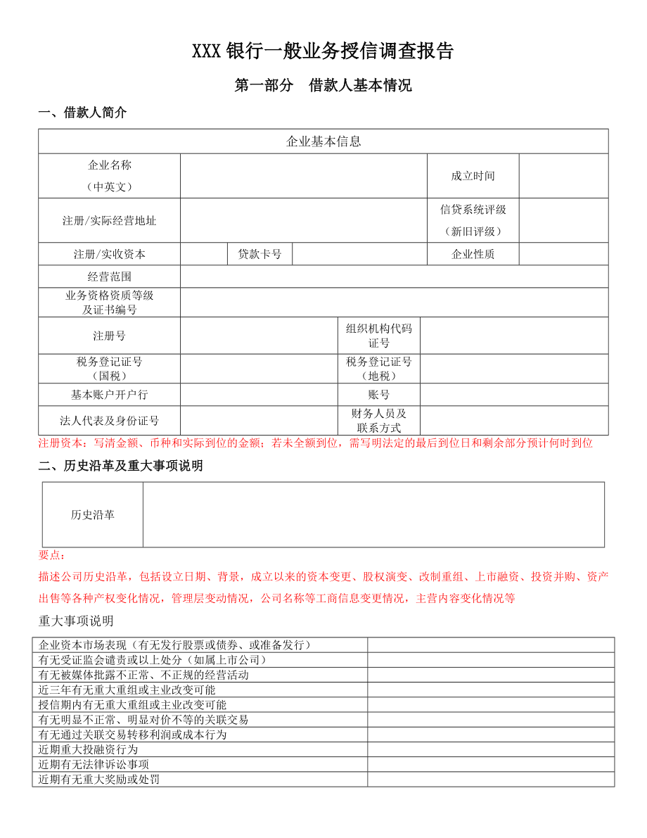 银行一般业务授信调查报告.doc_第1页