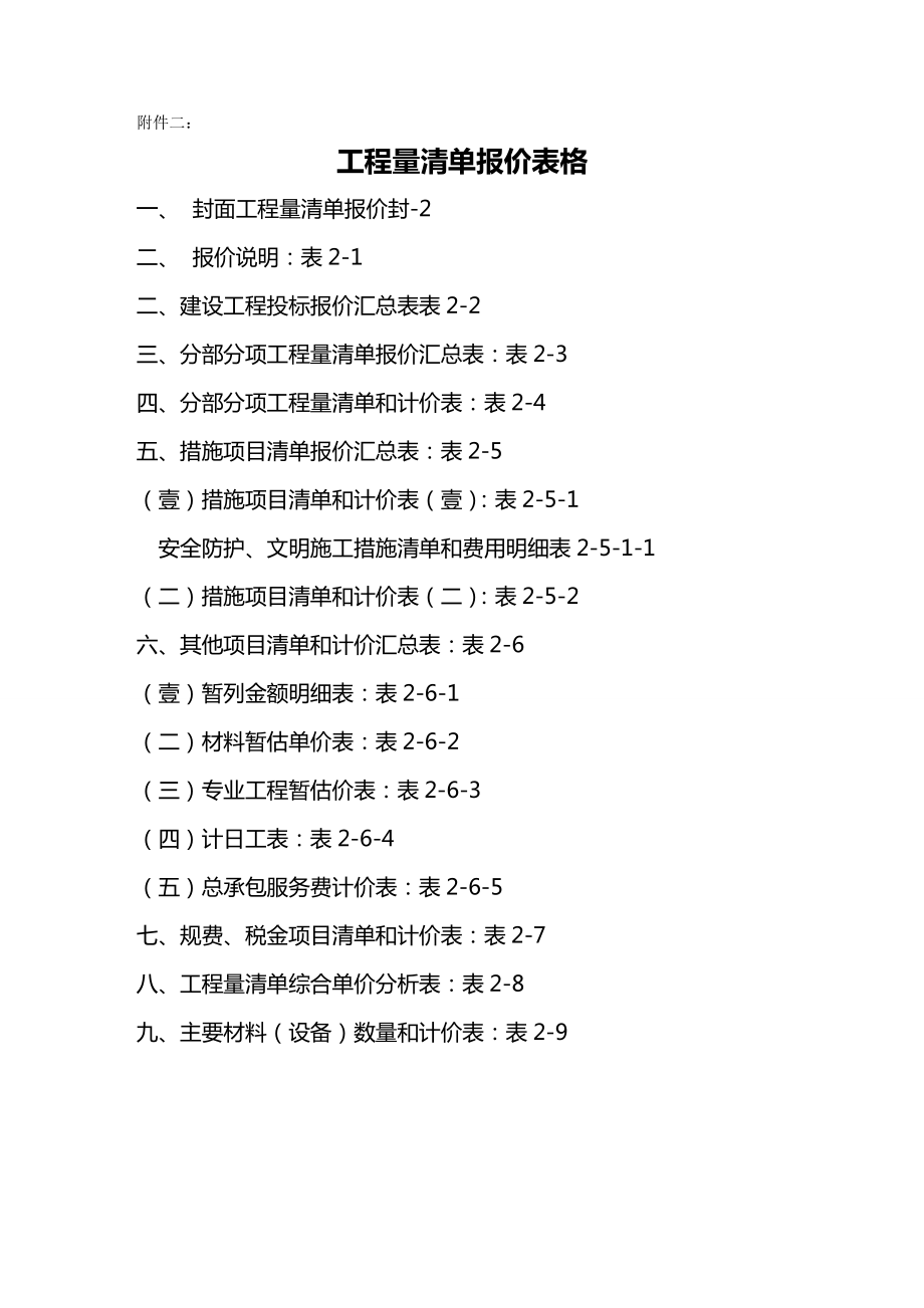 (建筑工程制度及套表)工程量清单报价表格精编.doc_第2页