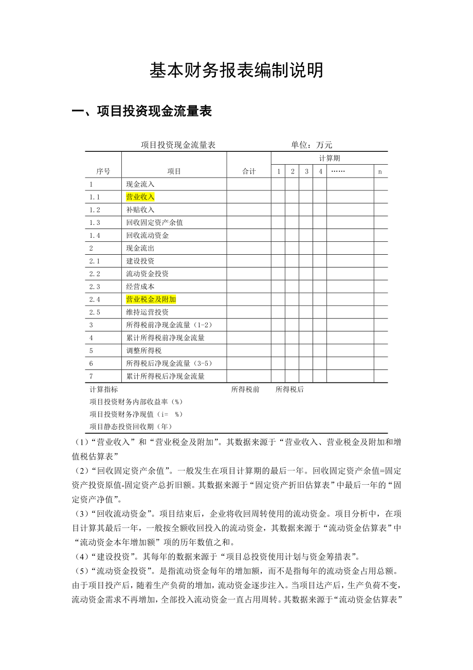 (财务报表管理)财务基本报表编制说明.doc_第1页