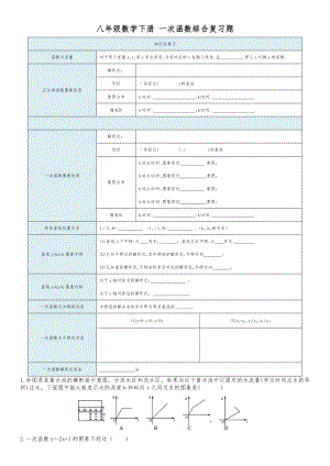 一次函数综合复习提高题与答案.doc