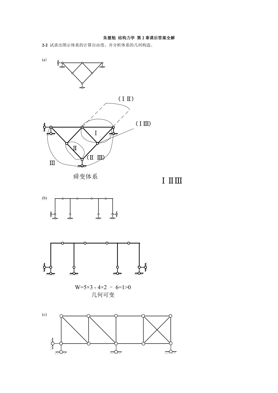 完整的结构力学答案同济大学朱慈勉.doc_第1页