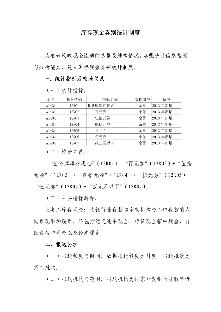 中资金融机构库存现金券别统计制度.doc_第1页