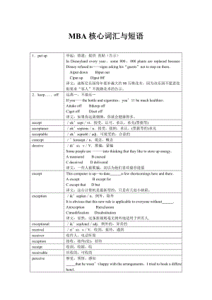MBA核心词汇与短语.doc