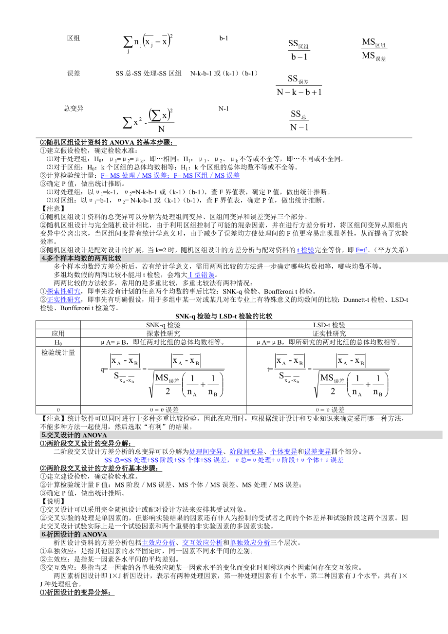 卫生统计学专题九：方差分析.doc_第2页