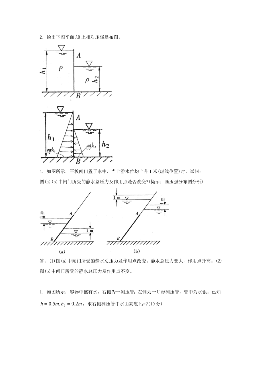 电大流体力学绘图计算小抄参考.doc_第1页