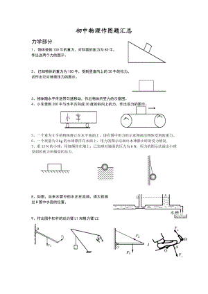 初中物理作图题汇总力学.doc