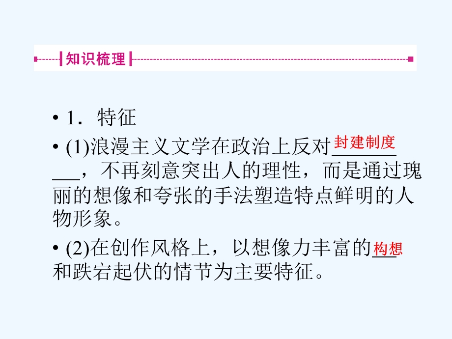 《金版新学案》2011高三历史一轮 第31讲 19世纪以来的世界文学艺术课件 新人教版.ppt_第3页