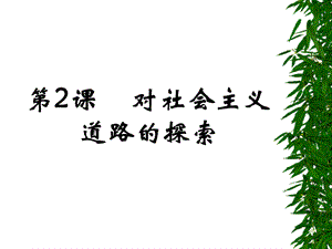 《对社会主义道路的探索》课件.ppt